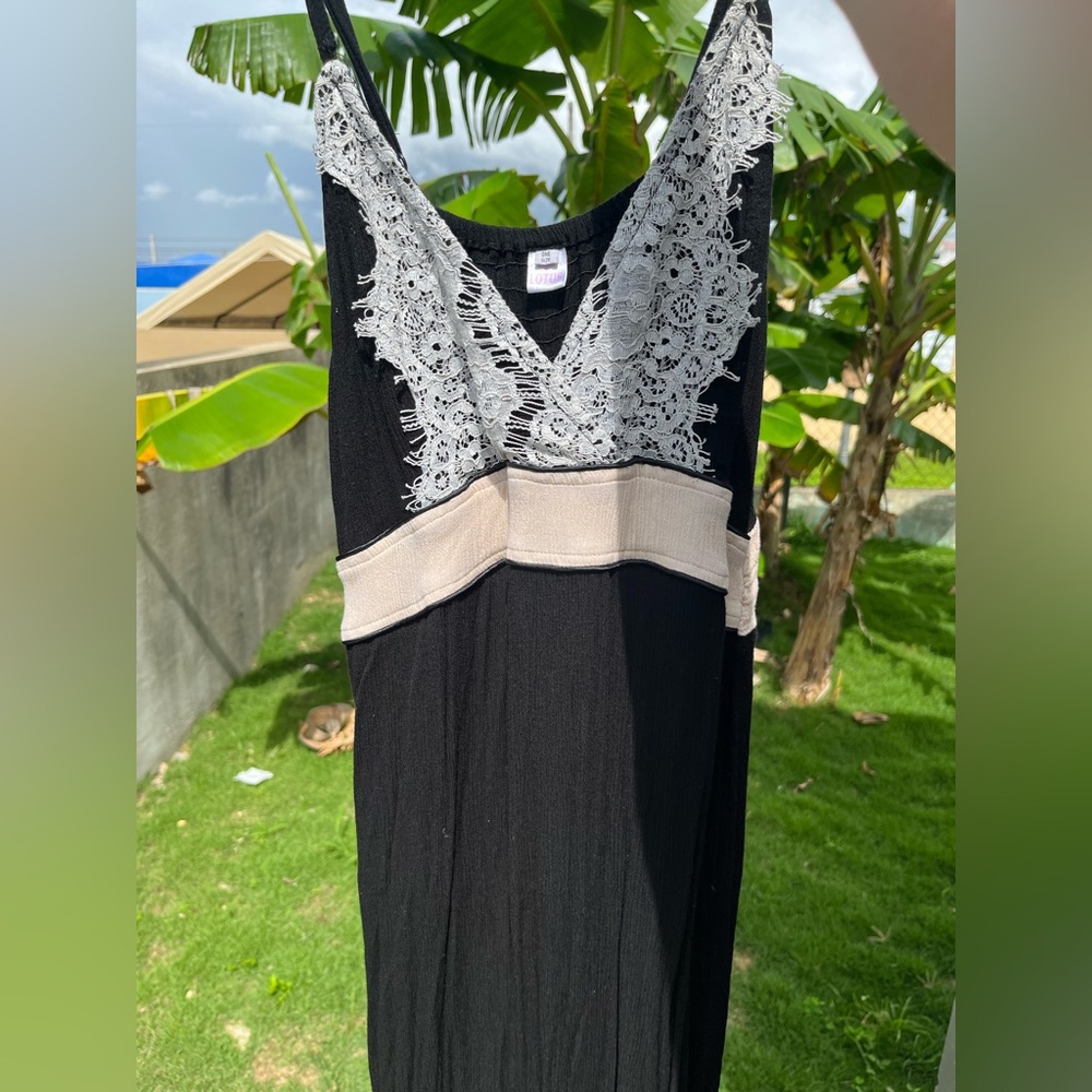 Lotus black,long dress.